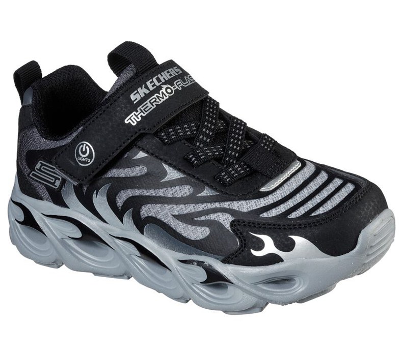 Skechers Pojkar Svarta/Grå Sneakers - S Lights: Thermo-Flash - Sverige (JOXGI-8759)